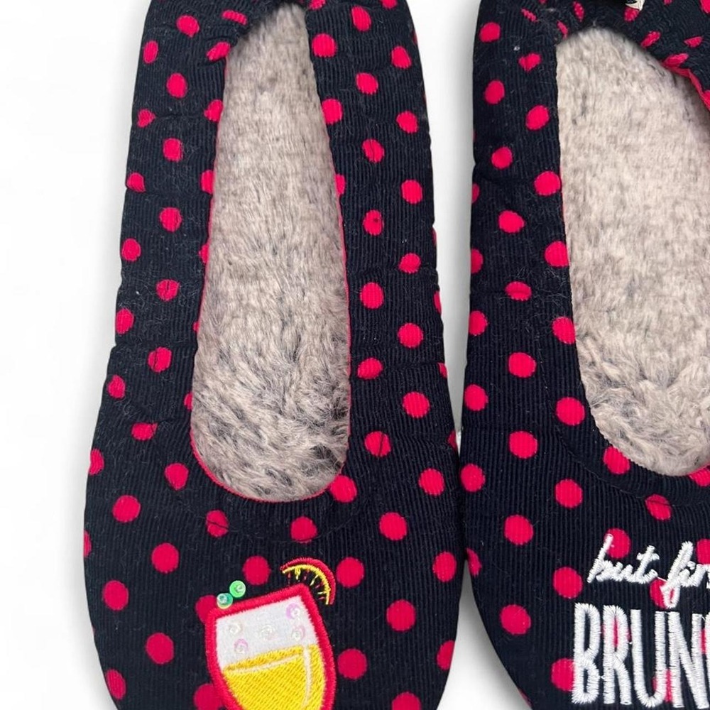 Polka Dot Dearfoams Brunch Slippers Women's Size 8 - Picture 3 of 6